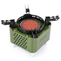 Indwell Portable Propane Infrared Camping Stove - Windproof Single Burner for Hiking, Camping, and BBQ - 2-in-1 Cooking Heater (Green)