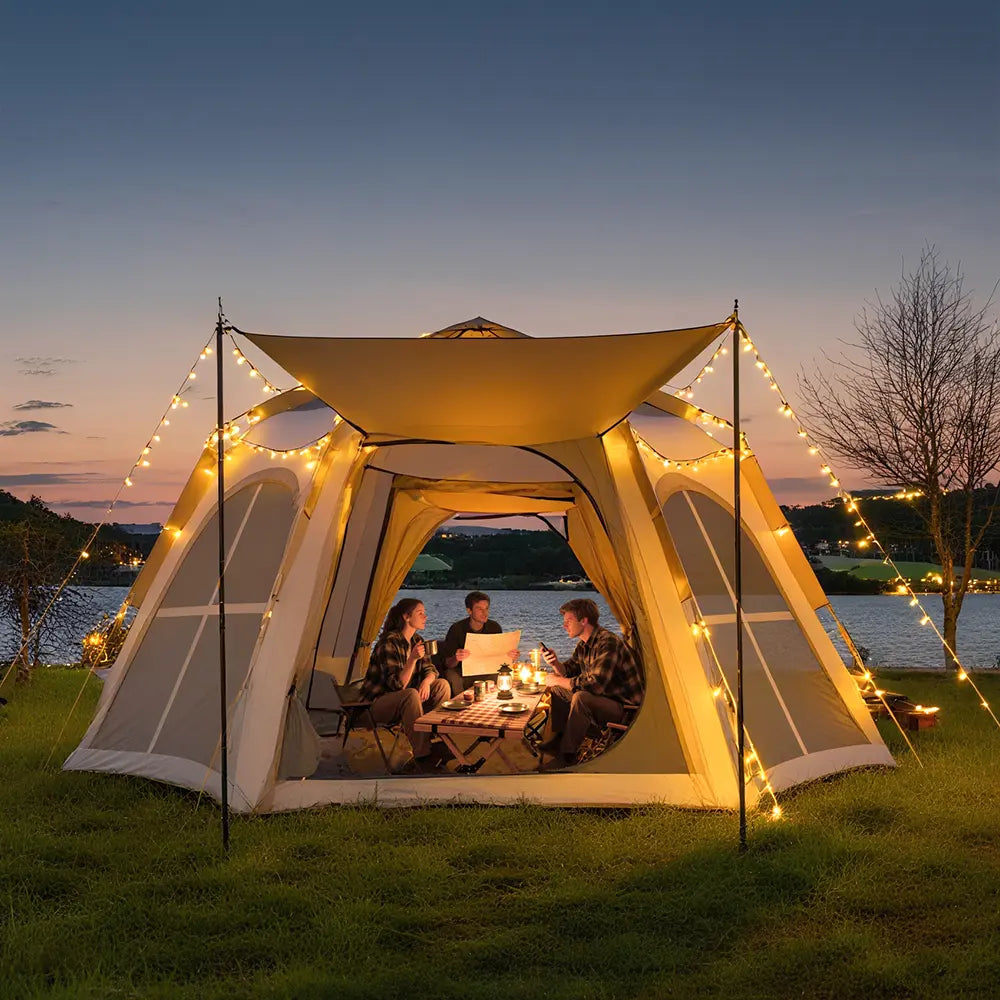 2-3 Person Waterproof Pop-Up Tent - Quick 60 Second Setup, 4-Season Dome Tent for Family Camping, Hiking, Backpacking, and Beach Use - Lightweight and Portable Camping Essential