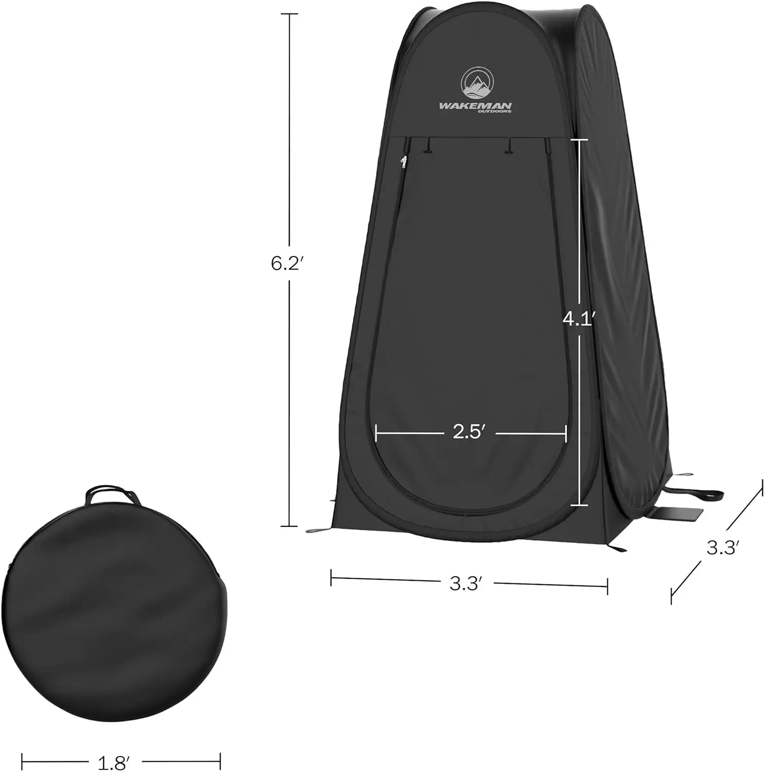 Wakeman Outdoors Portable Pop-Up Privacy Shelter for Camping