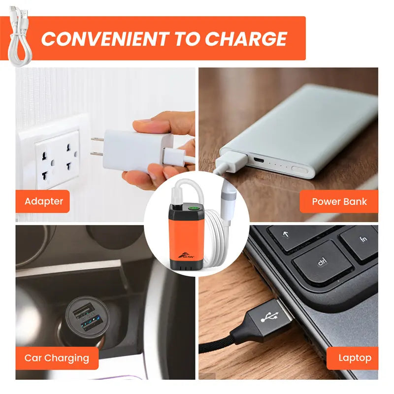 Portable Electric Shower for Camping - 6000mAh Rechargeable Pump with Intelligent Digital Display for Hiking, Travel, and Outdoor Washing