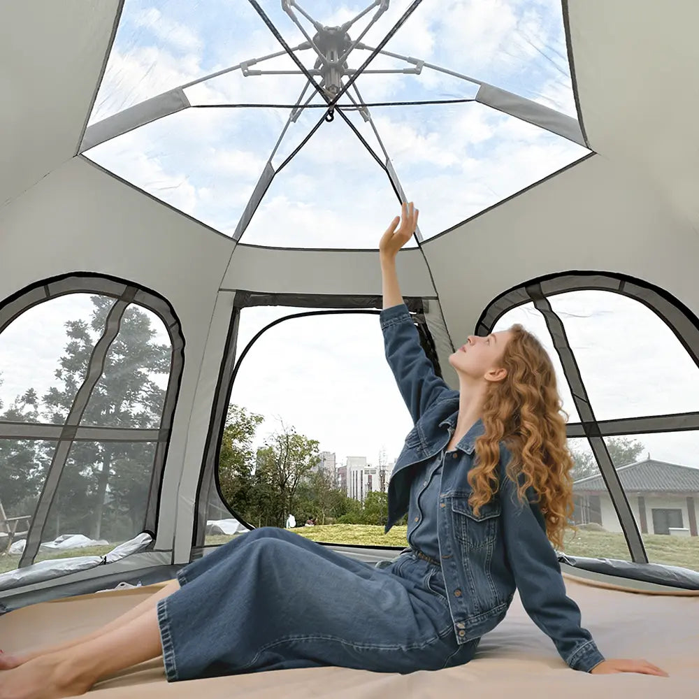 2-3 Person Waterproof Pop-Up Tent - Quick 60 Second Setup, 4-Season Dome Tent for Family Camping, Hiking, Backpacking, and Beach Use - Lightweight and Portable Camping Essential