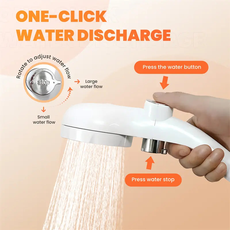Portable Electric Shower for Camping - 6000mAh Rechargeable Pump with Intelligent Digital Display for Hiking, Travel, and Outdoor Washing