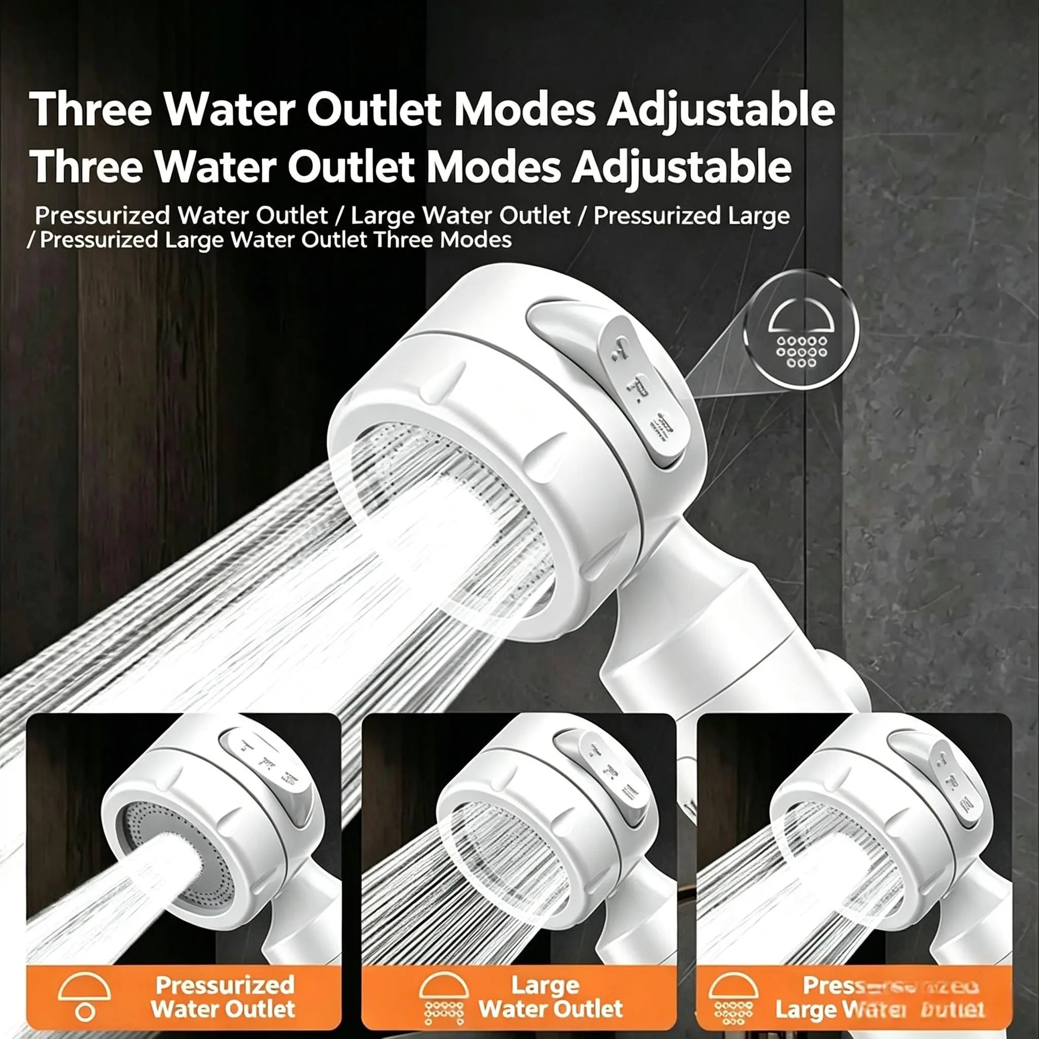 Wetough Portable Rechargeable Electric Camping Shower Pump - Enhanced Model with Intelligent Digital Display and Multiple Spray Modes for Outdoor Activities