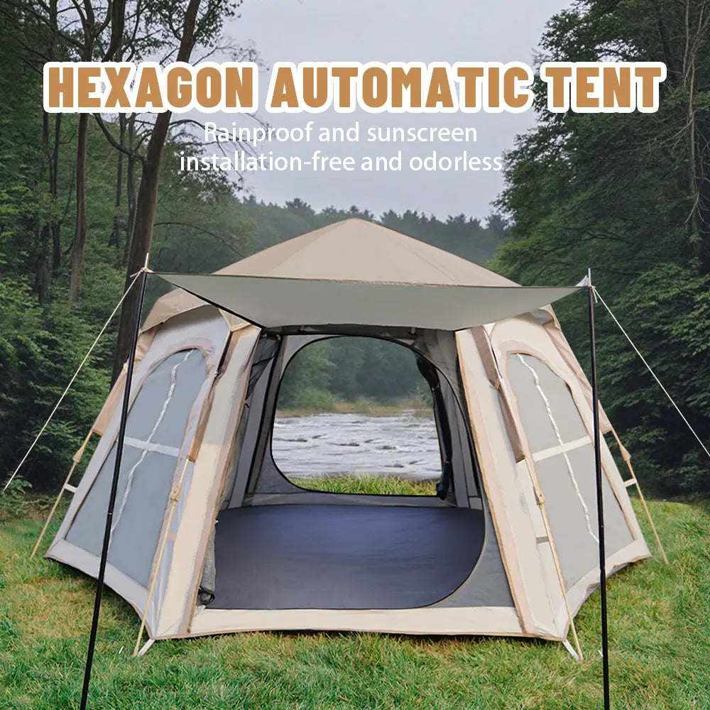 2-3 Person Waterproof Pop-Up Tent - Quick 60 Second Setup, 4-Season Dome Tent for Family Camping, Hiking, Backpacking, and Beach Use - Lightweight and Portable Camping Essential