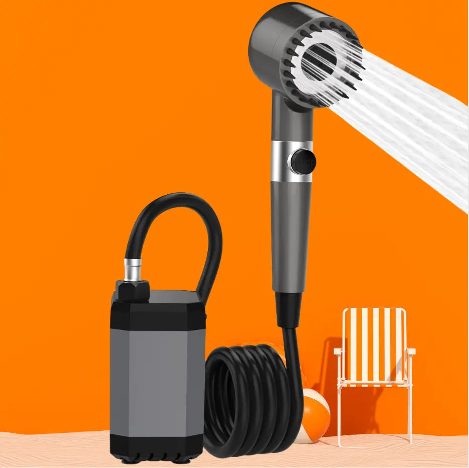 Portable Electric Shower with 12000mAh Battery - Ideal for Camping, Hiking, Pet Cleaning, and Car Washing - Essential Travel Accessory and Camping Gear
