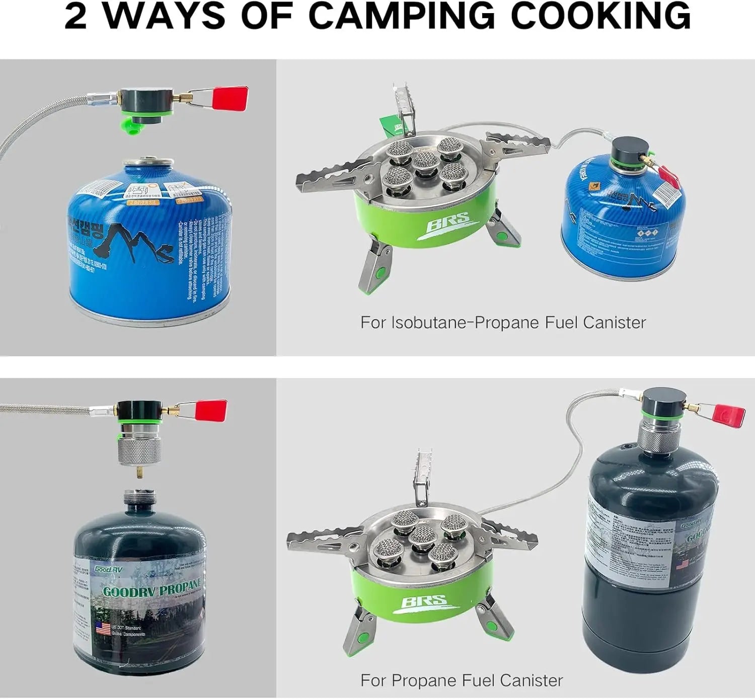 7KW Portable Camping Stove - Windproof Propane Butane Burner for Outdoor Hiking, Picnicking, and Emergency Kitchen Use