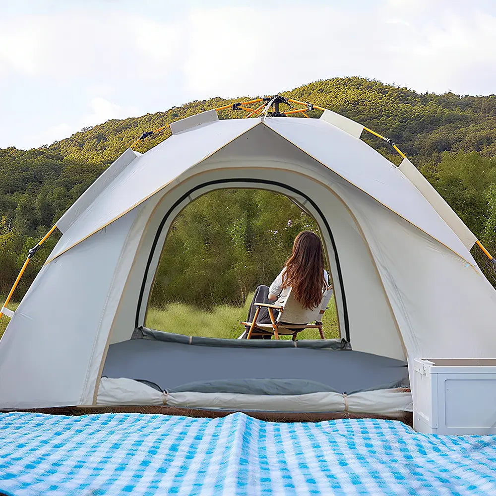 2-3 Person Waterproof Pop-Up Tent - Quick 60 Second Setup, 4-Season Dome Tent for Family Camping, Hiking, Backpacking, and Beach Use - Lightweight and Portable Camping Essential